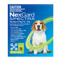 Nexgard Spectra chewables for Dogs 7.6-15kg 3 pack