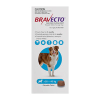 Bravecto chewable tablets for Large Dogs 20-40kg