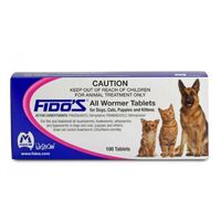Fido's all wormer tablets for dogs and cats x100