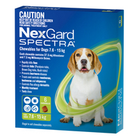 Nexgard Spectra chewables for Dogs 7.6-15kg 6 pack