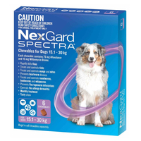 Nexgard Spectra chewables for Dogs 15.1-30kg 6 pack
